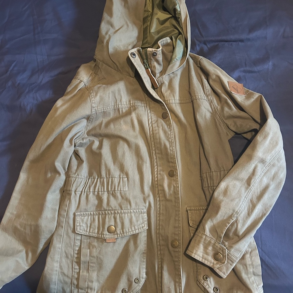Children's Hooded Raincoat in Khaki